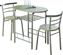 Load image into Gallery viewer, Light Oak Effect Dining Table & Chairs Set for 2