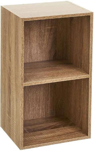 Homme Concept – Cube Storage Unit Oak, Tall Living Room Bookcases, Shelving Unit, Narrow Storage Shelves, Kids Bookcase, Free Standing Wooden Bookcase, Storage Organiser, BookShelf for Home Office