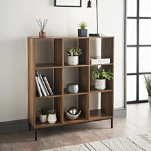 Load image into Gallery viewer, Homme Concept – Storage Unit, Walnut Living Room Bookcases and Shelving Unit, Storage Shelves, Kids Bookcases, Free Standing Wooden Bookcase, Storage Organiser, BookShelf for Home