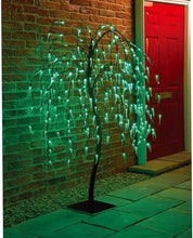 Load image into Gallery viewer, Homme Concept - Solar Powered LED Tree with Metal base and pegs, Artificial Trees Outdoor, Solar Garden Ornaments, Solar lights Outdoor, Garden Decoration Pathway Lights.