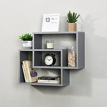 Load image into Gallery viewer, Homme Concept - Multi Compartment Space Saving Floating Display Shelves Storage Shelf Organiser Unit Home Decor Bookshelf for Living Room, Bedroom, Home Office