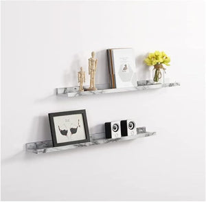 Homme Concept - 48/ 80 cm, Set of 2 Photo Shelf, Wall Picture Shelves, Floating Shelves, Display Shelf, Picture Ledges, Wall Shelves Decor for Bedroom, Living Room, Kitchen, Bathroom