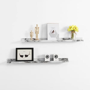 Homme Concept - 48/ 80 cm, Set of 2 Photo Shelf, Wall Picture Shelves, Floating Shelves, Display Shelf, Picture Ledges, Wall Shelves Decor for Bedroom, Living Room, Kitchen, Bathroom