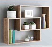 Load image into Gallery viewer, Homme Concept - Multi Compartment Space Saving Floating Display Shelves Storage Shelf Organiser Unit Home Decor Bookshelf for Living Room, Bedroom, Home Office