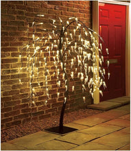 Load image into Gallery viewer, Homme Concept - Solar Powered LED Tree with Metal base and pegs, Artificial Trees Outdoor, Solar Garden Ornaments, Solar lights Outdoor, Garden Decoration Pathway Lights.