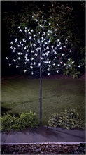 Load image into Gallery viewer, Homme Concept - Solar Powered LED Tree with Metal base and pegs, Artificial Trees Outdoor, Solar Garden Ornaments, Solar lights Outdoor, Garden Decoration Pathway Lights.